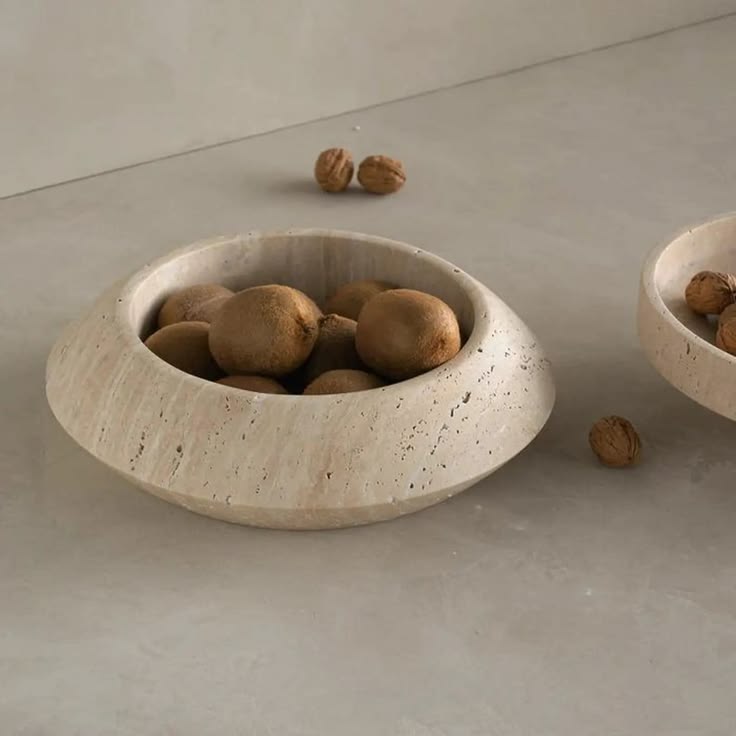 Travertine bowls